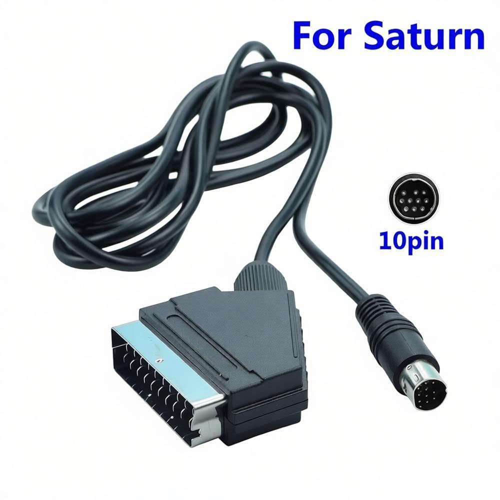 Controller Extension Cord - PAL/NTSCコンソール用1.8m Scartケーブル、セガサターンコントローラー用オーディオビデオコード、セガサターンRCA AVステレオ延長ケーブル
