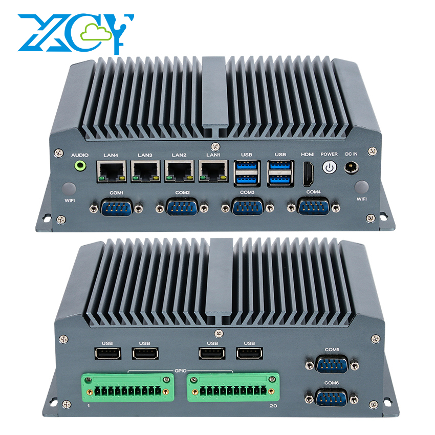 Intel Cpu Core I7 - XCY X77ファンレス産業用ミニPC インテル Core 第8/10世代CPU 6xシリアルポート