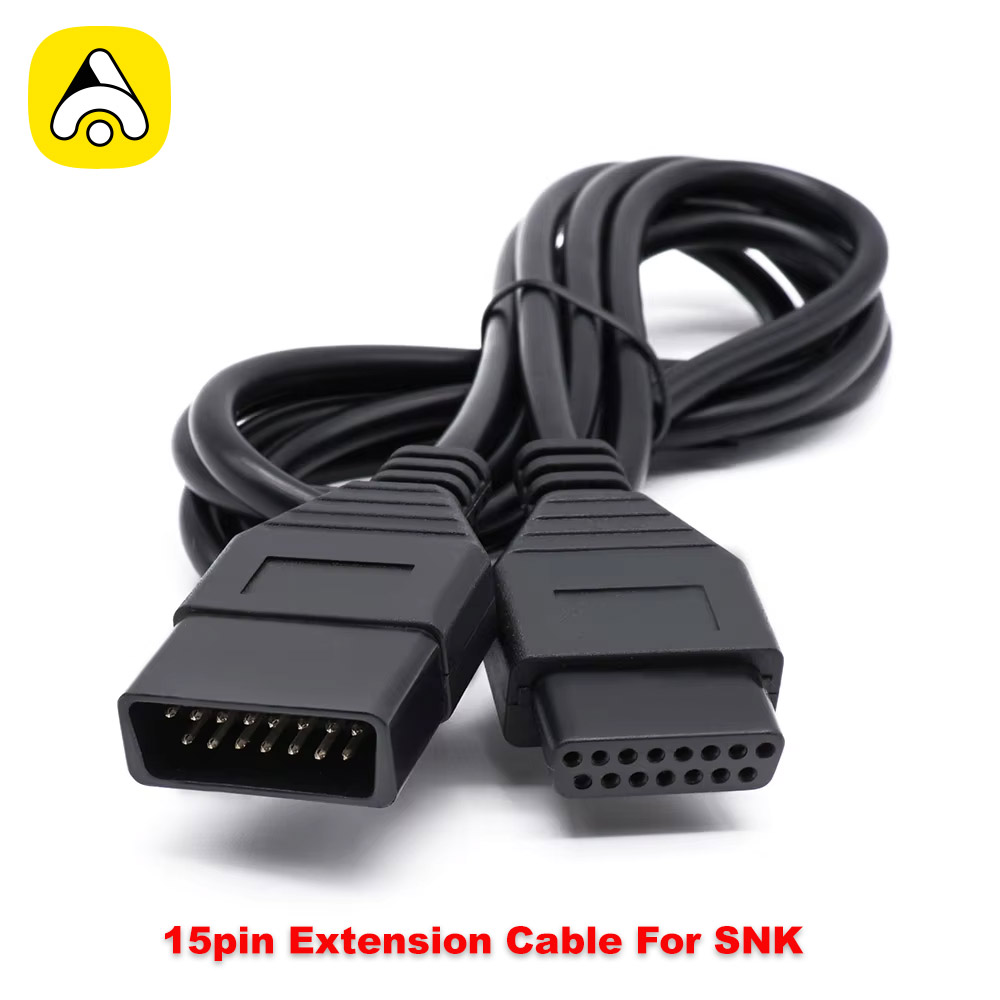 Controller Extension Cord - 1.8M15ピン延長ケーブル SNK NeoGeo MVS AES FCコントローラージョイスティックゲームパッド延長ケーブル