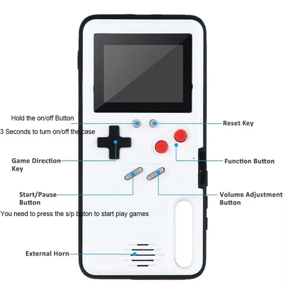 Retro Gaming Gameboy - iPhone 14、16、15、12、13 Pro Max、X、Xr、Xs Max、7、8 Plus、SE