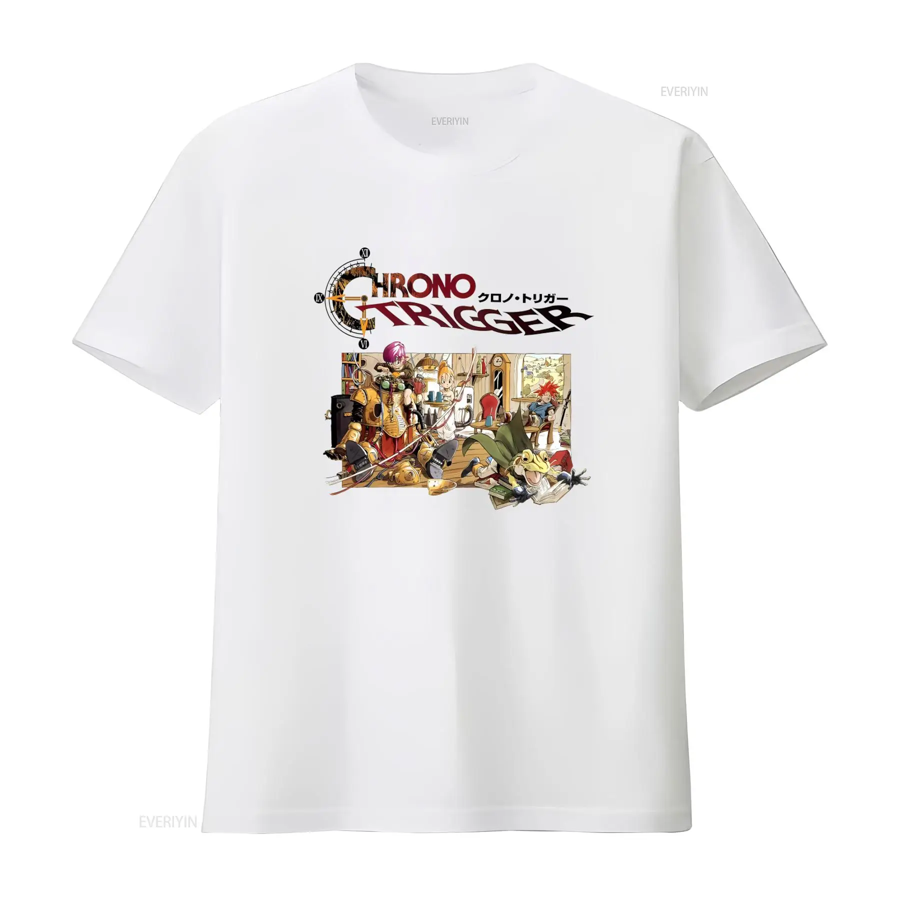 Game Retro Gaming - クロノトリガービデオゲームロゴ T シャツサイズ S 5XL レトロゲームデザインヴィンテージウォッシュデザイナー服オム