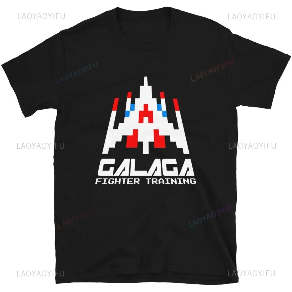 Game Retro Gaming - アーケードガレガガ-男性用ヴィンテージトップス,ビデオゲーム,スペースゲームスペース,エイリアン,原宿スタイル,レトロ,カジュアル,80s, 70s