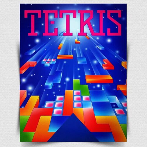 Game Retro Gaming - テトリス メタルサイン プラーク - レトロポスタープリント マンケイブ