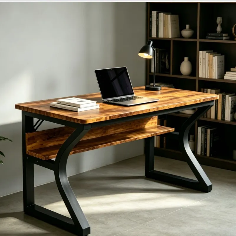 Retro Gaming Table - レトロな錬鉄製コンピューターデスク アメリカンスタイル Eスポーツ ゲーミングテーブル 学習台 寝室