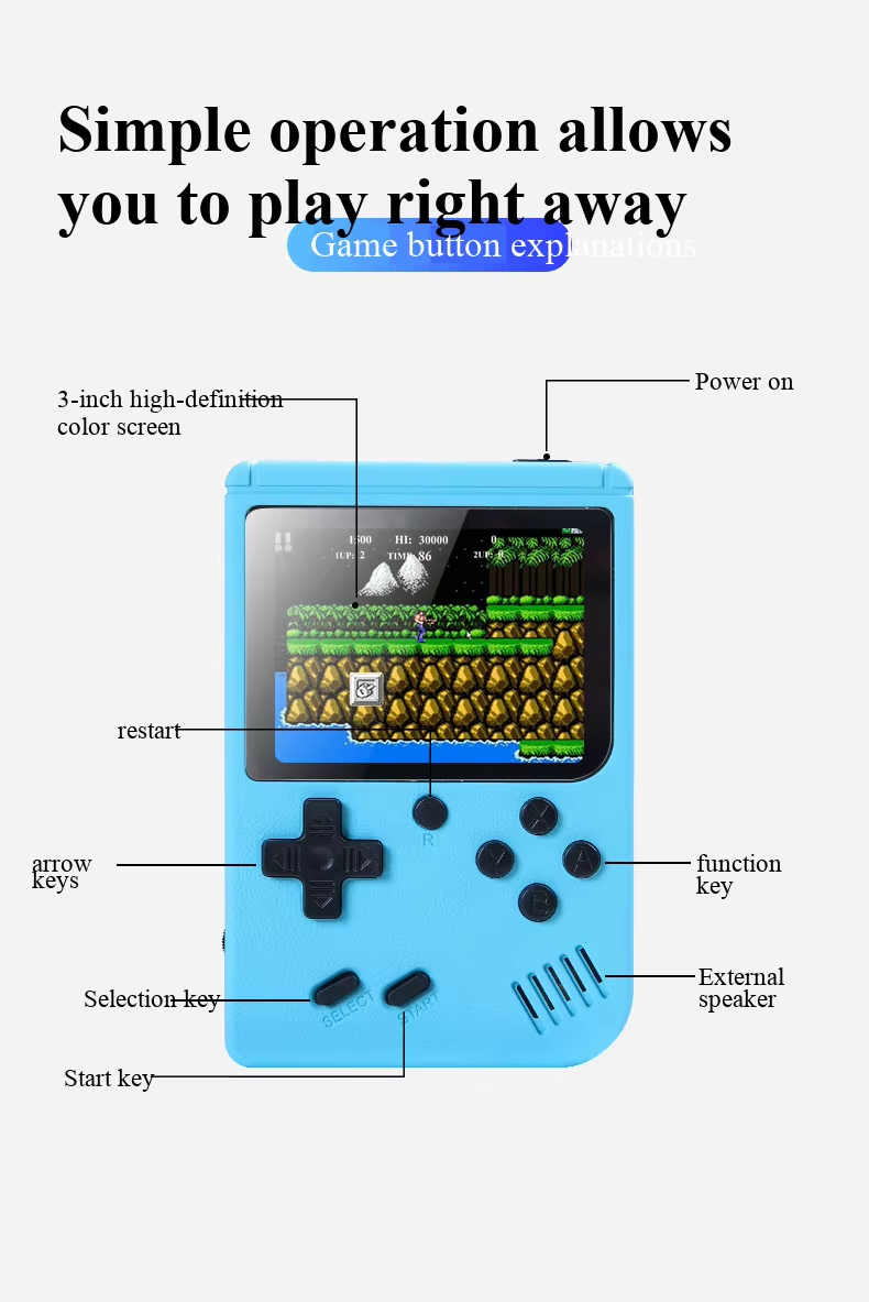 400種類のミニゲーム搭載、携帯型レトロゲーム機、8ビット、 - Retro Gaming Gameboy のレビューと価格