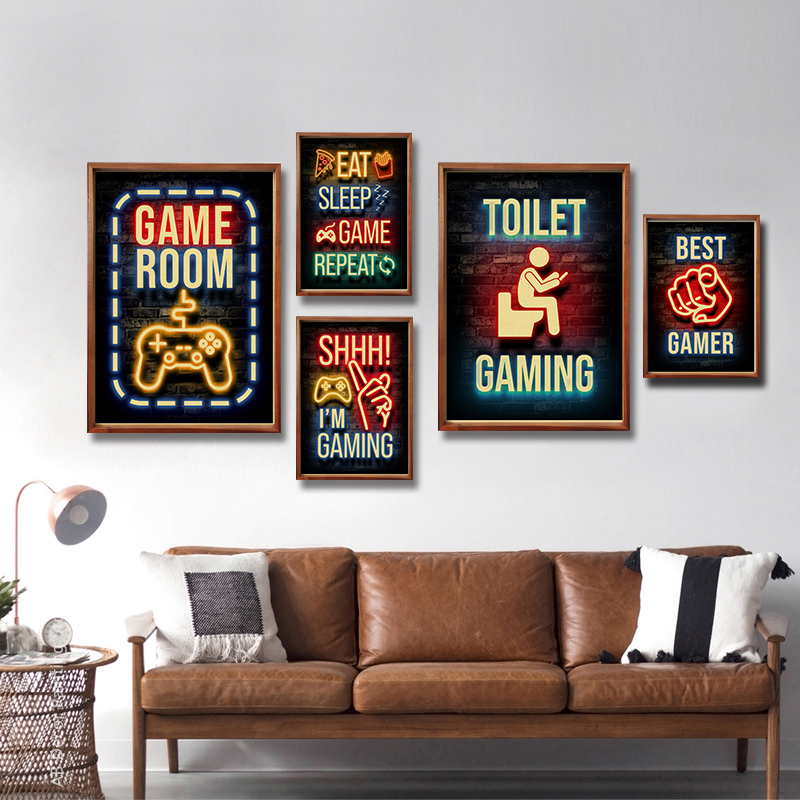 レトロゲーム引用ポスターゲーマースローガンクラフト紙プリント - Retro Gaming Wallpaper のレビューと価格