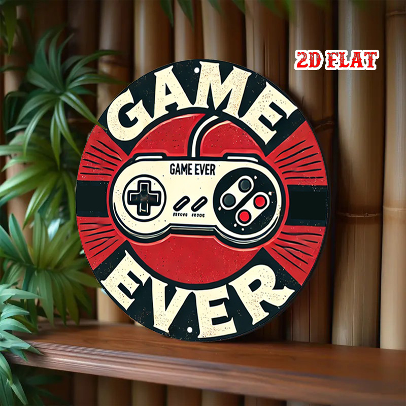 2Dフラット1ピースレトロゲームラウンドアルミサイン、コント - Game Retro Gaming のレビューと価格