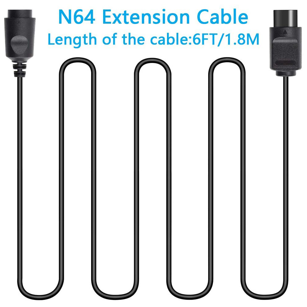 4 パック 6 フィート N64 コントローラー延長ケーブル - Controller Extension Cord のレビューと価格