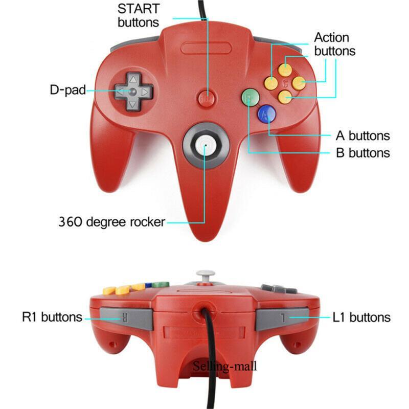 N64 コントローラクラシック USB 有線リモートゲームパ - Retro Gaming Mac のレビューと価格