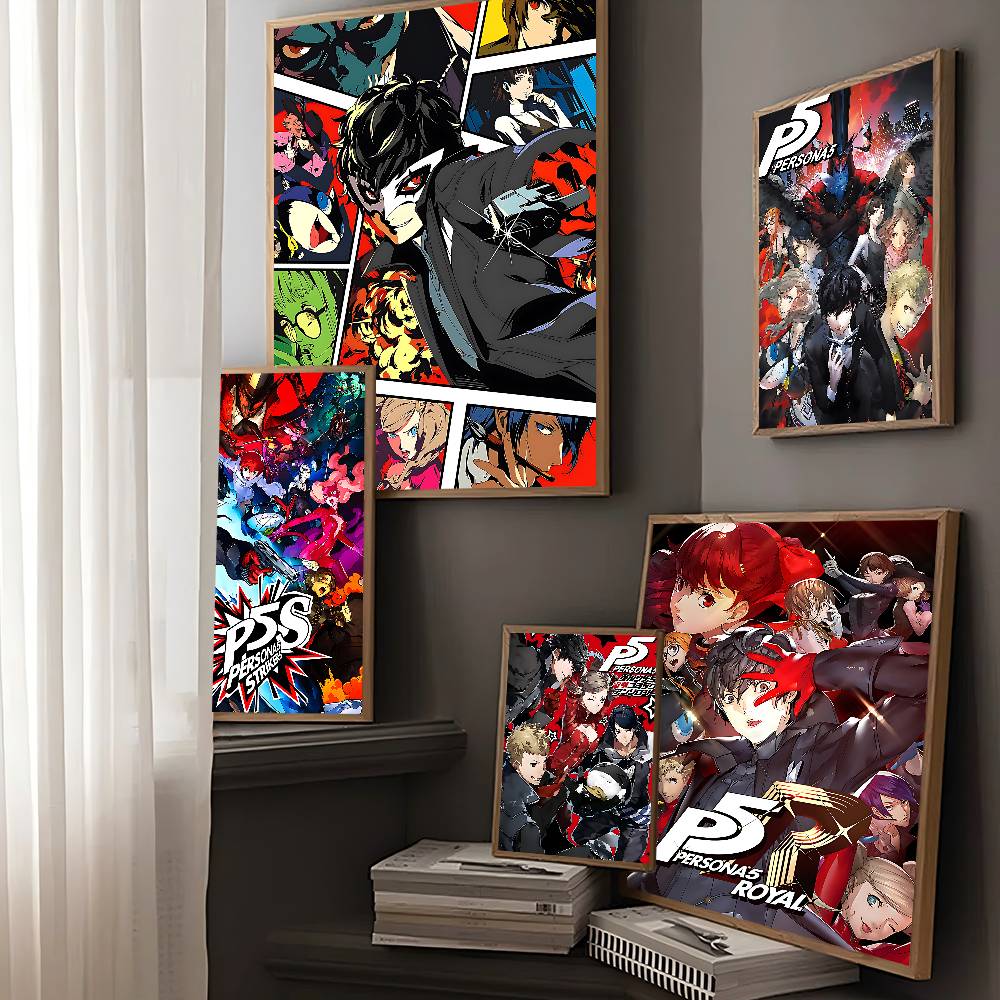 ホットビデオゲーム P-Persona 5 ゲームアニメポス - Retro Gaming Wallpaper のレビューと価格